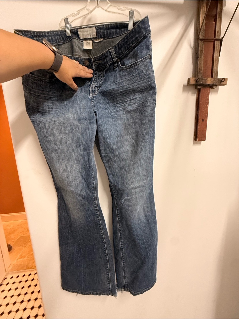 Maurices Light Blue Flared Jeans